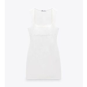 Zara Squared Neckline Dress - Size Med